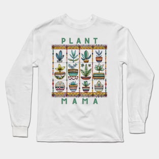 Boho Plant Mama Succulent Plants Long Sleeve T-Shirt